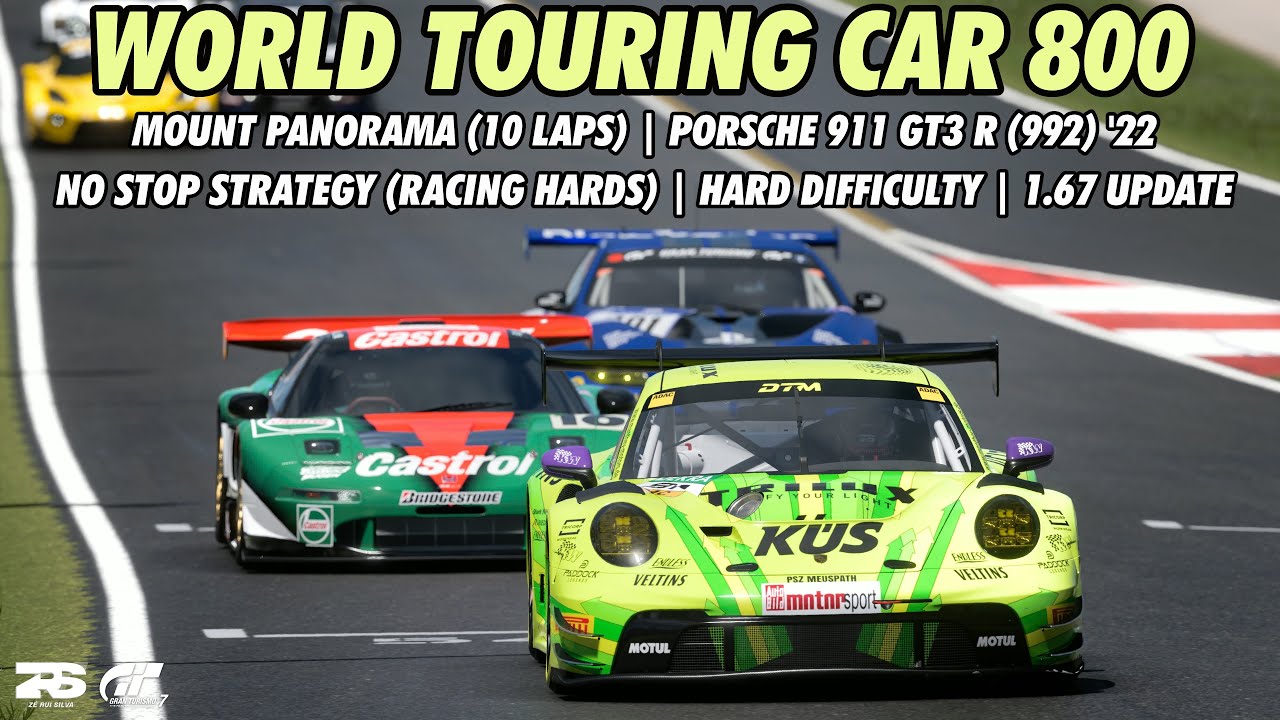 GT7 - World Touring Car 800 (Mount Panorama) | Porsche 911 GT3 R (992)'22 (No Stop Strategy - 1.67V)