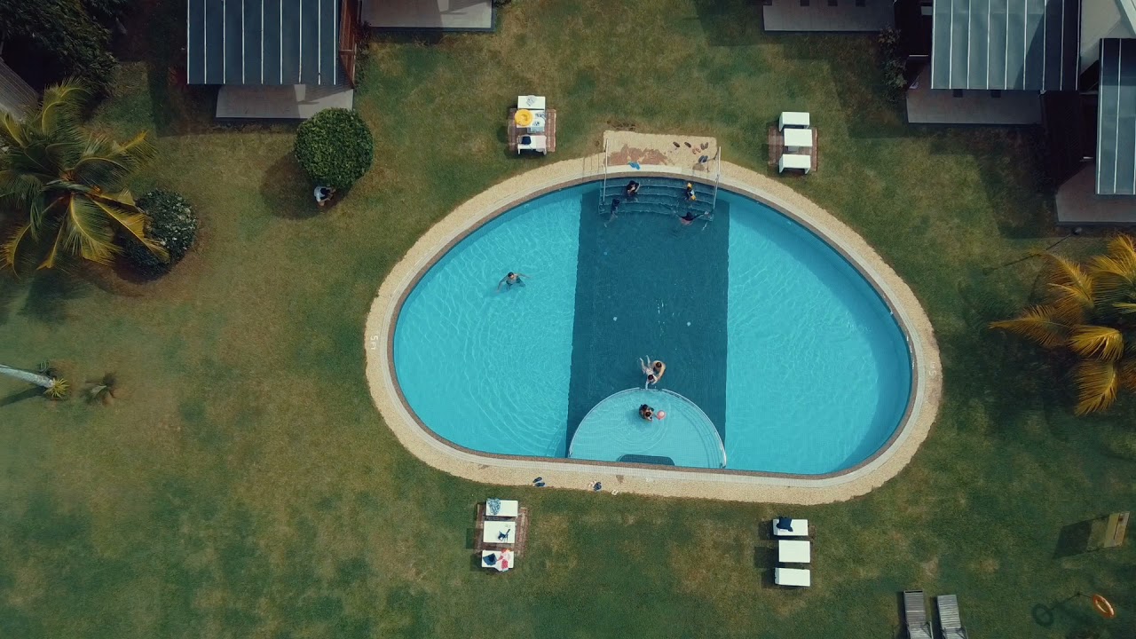 cinematic view of langkah syabas beach resort