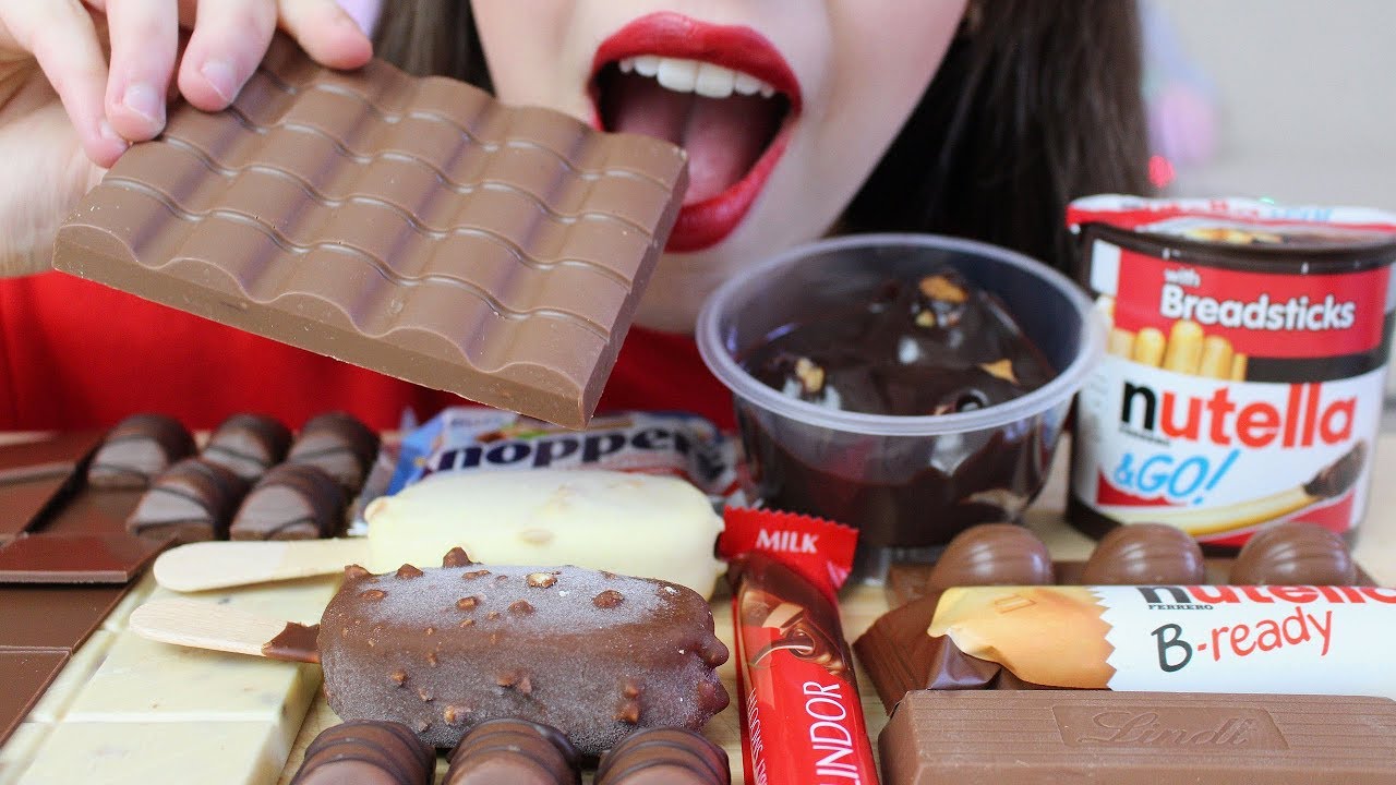 ASMR CHOCOLATE Eating + Mini Profiteroles (Extreme CRUNCHY Eating Sounds) No Talking