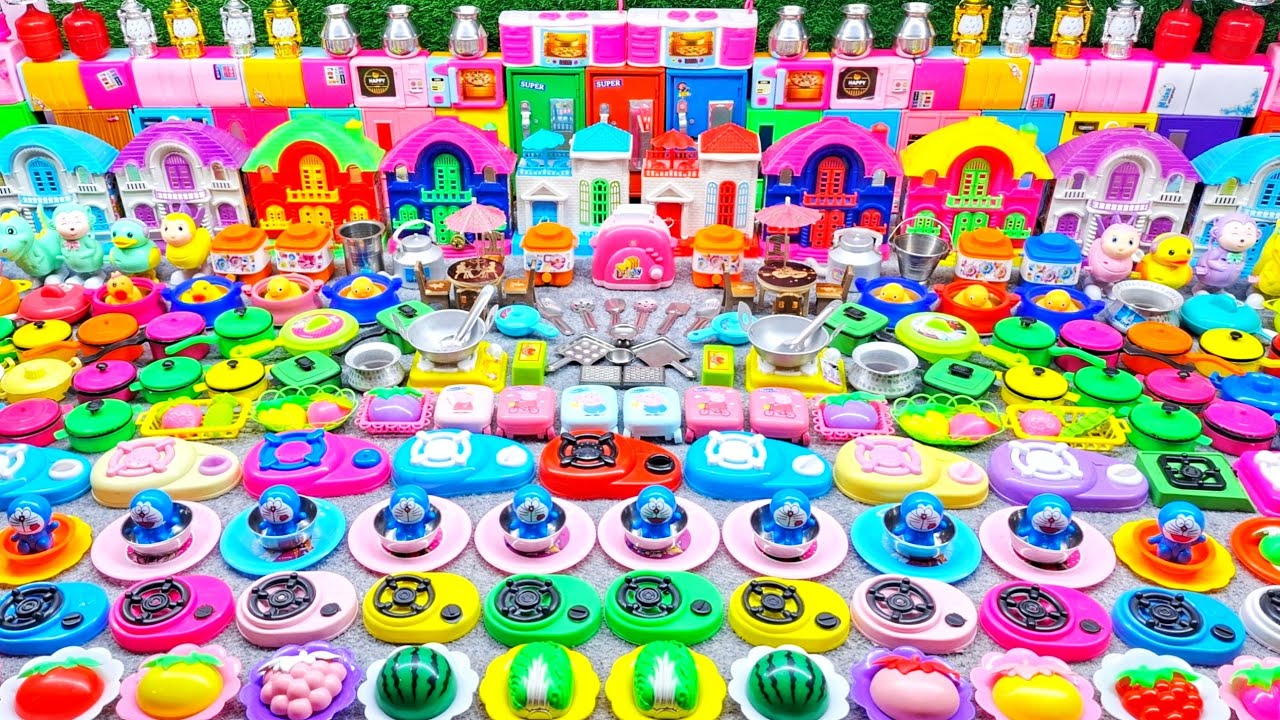 6:52 Minutes Satisfying with Unboxing Hello Kitty Kitchen Set | Mini Steel Kitchen Set Cooking Video
