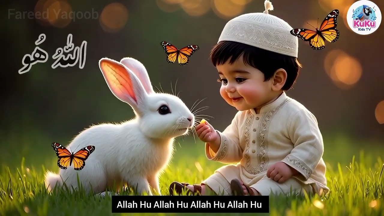 Ek Chidiya Boli Chun Chun 🐦 | Allah Hoo Allah Hoo 🤍 | Cute Islamic Kids Rhyme 🌈 