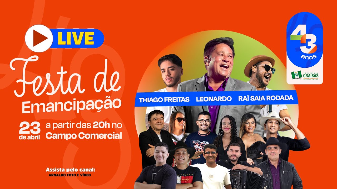 LIVE CRAÍBAS 43 ANOS DE EMANCIPAÇÃO POLÍTICA