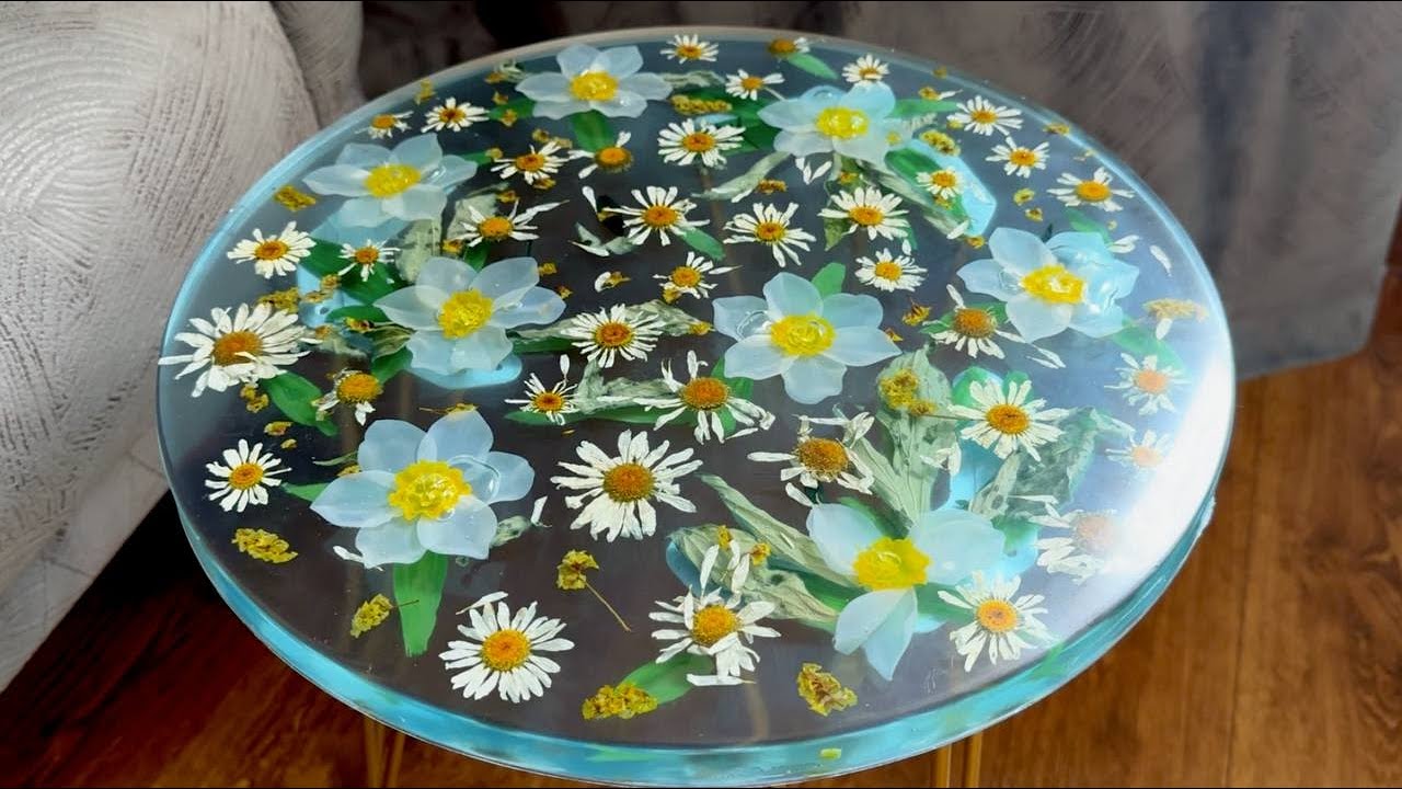 Сделай сам: волшебный эпоксидный стол с настоящими цветами!