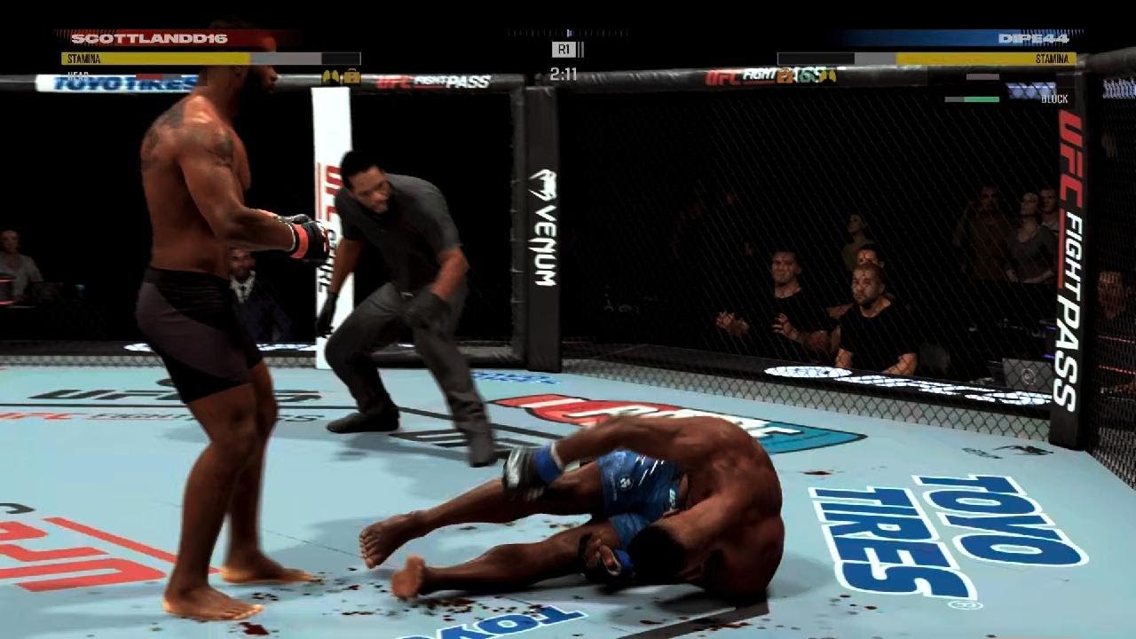 EA SPORTS UFC 5 Woodley combo KO