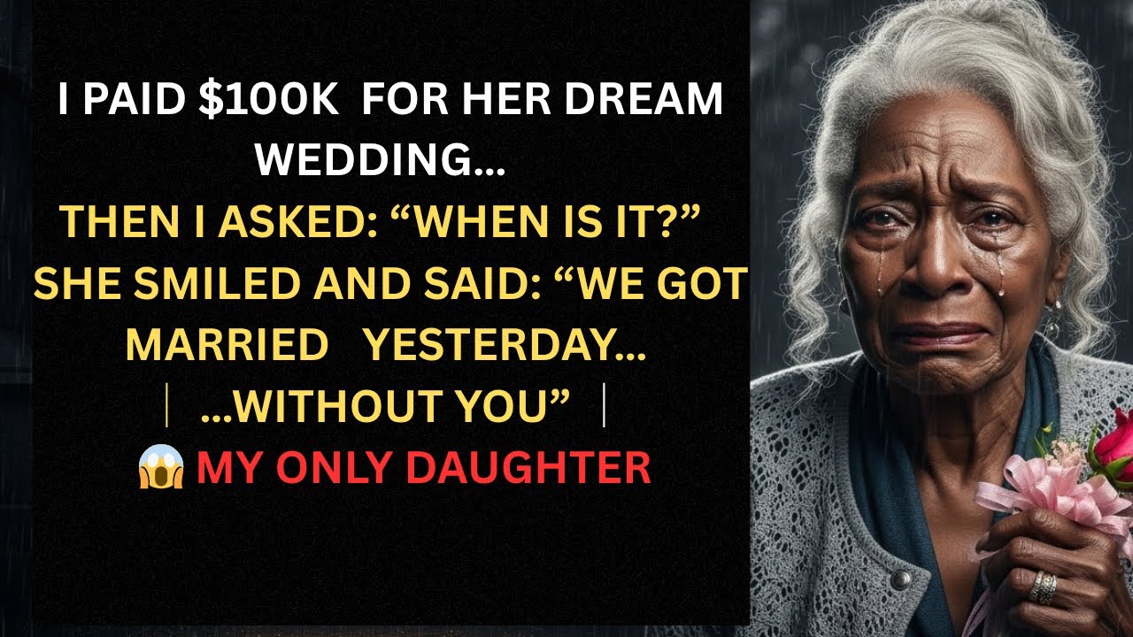 I asked when the wedding is and my daughter said: ‘We got married yesterday… without you