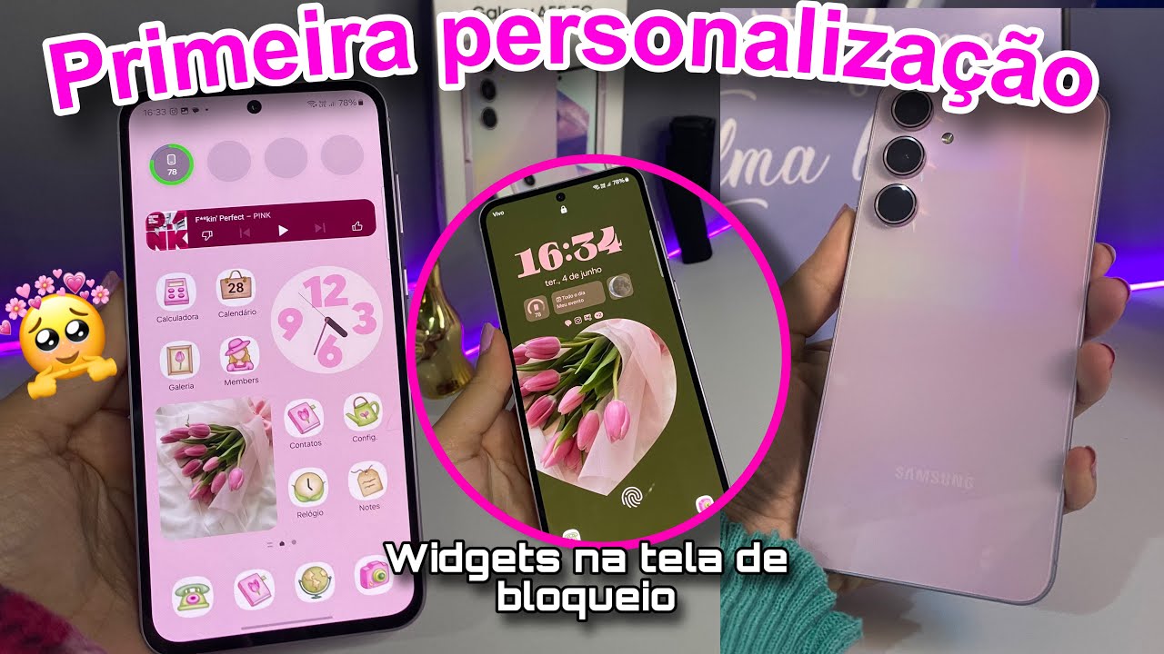 PRIMEIRA PERSONALIZAÇÃO NO SAMSUNG A55 COM A ONE Ui 6.1