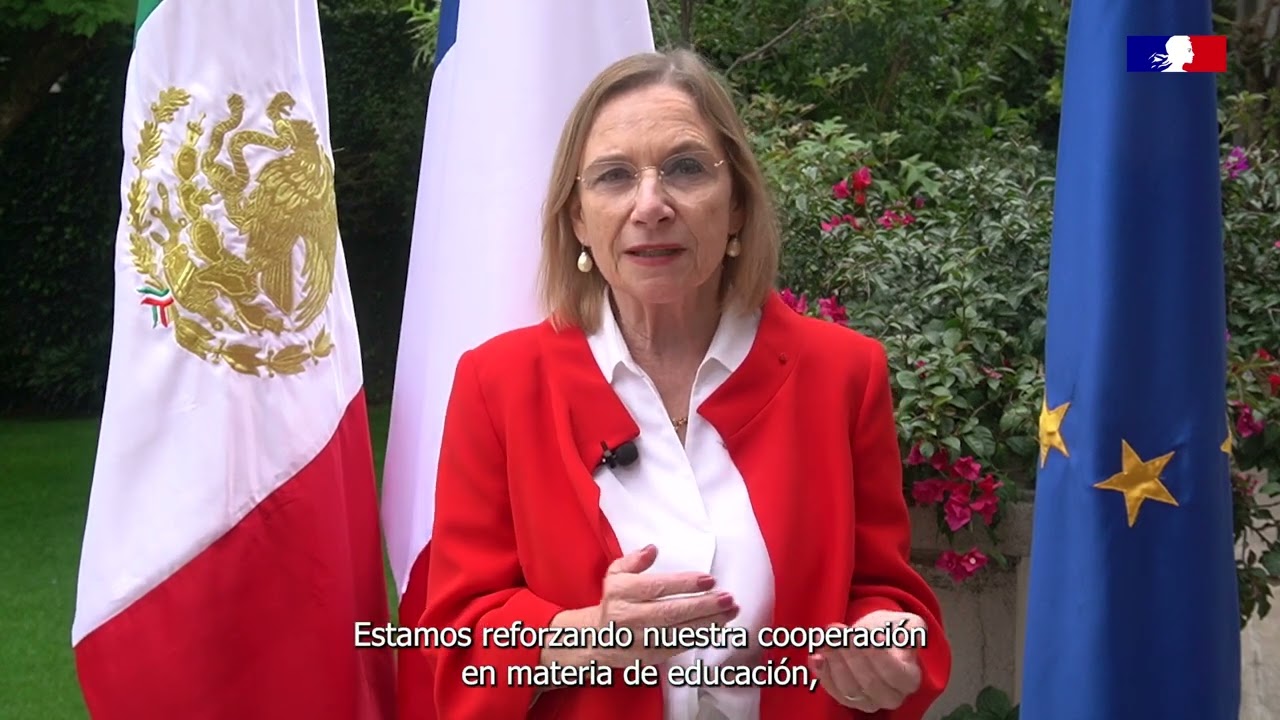 Message 🎥 de l’ambassadrice Delphine Borione à l’occasion de la Fête Nationale du #14Juillet  🇫🇷🤝🇲🇽