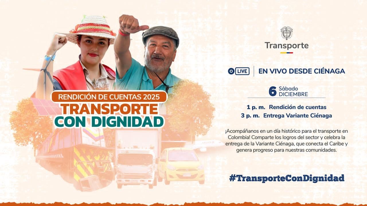 En vivo: Desde Ciénaga, Magdalena, la Rendición de Cuentas del Sector Transporte