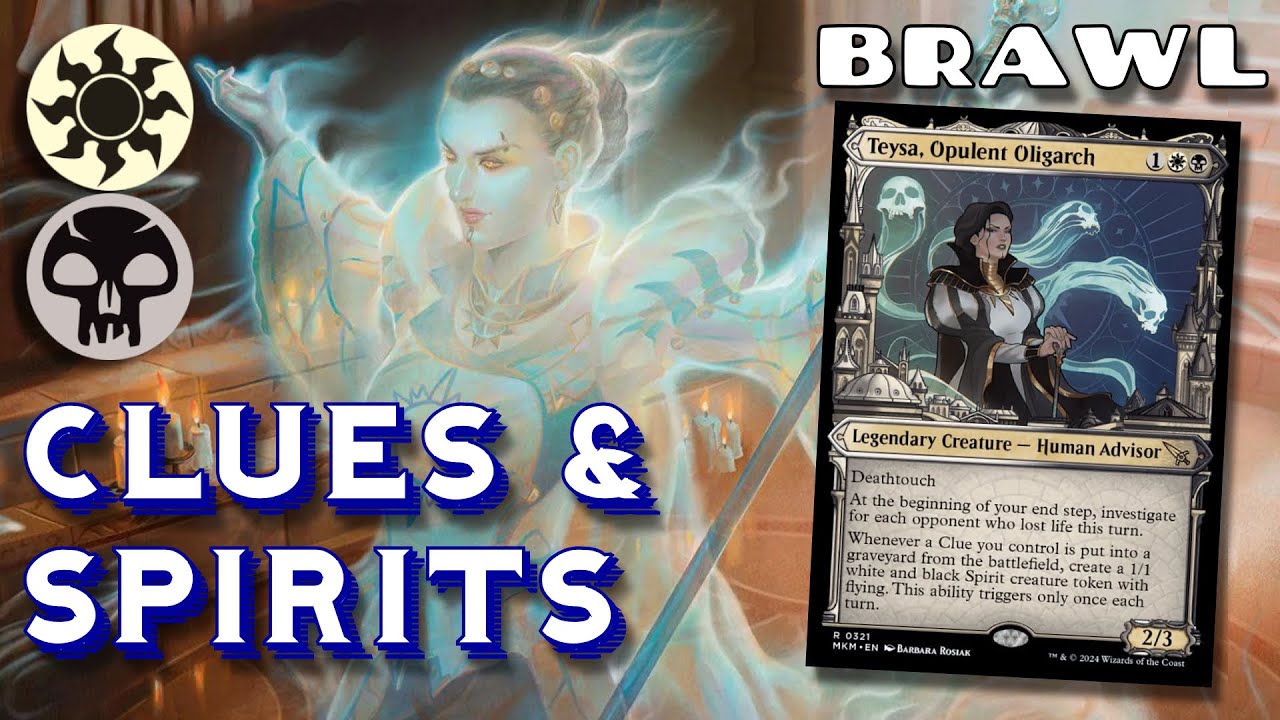 GET A CLUE! (if you deal damage) - Teysa, Opulent Oligarch - Brawl MTG Arena Gameplay