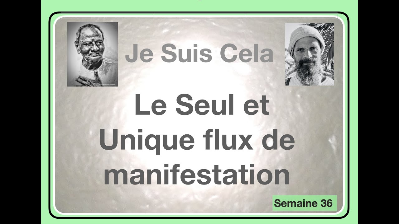 Je suis Cela 36 : Le seul et unique flux de manifestation