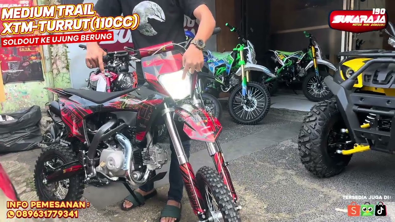 TRAIL 110CC MATIC TIPE XTM-TURRUT KITA KIRIM BUAT KE UJUNG BERUNG,BANDUNG #sukarajamotorminibandung 