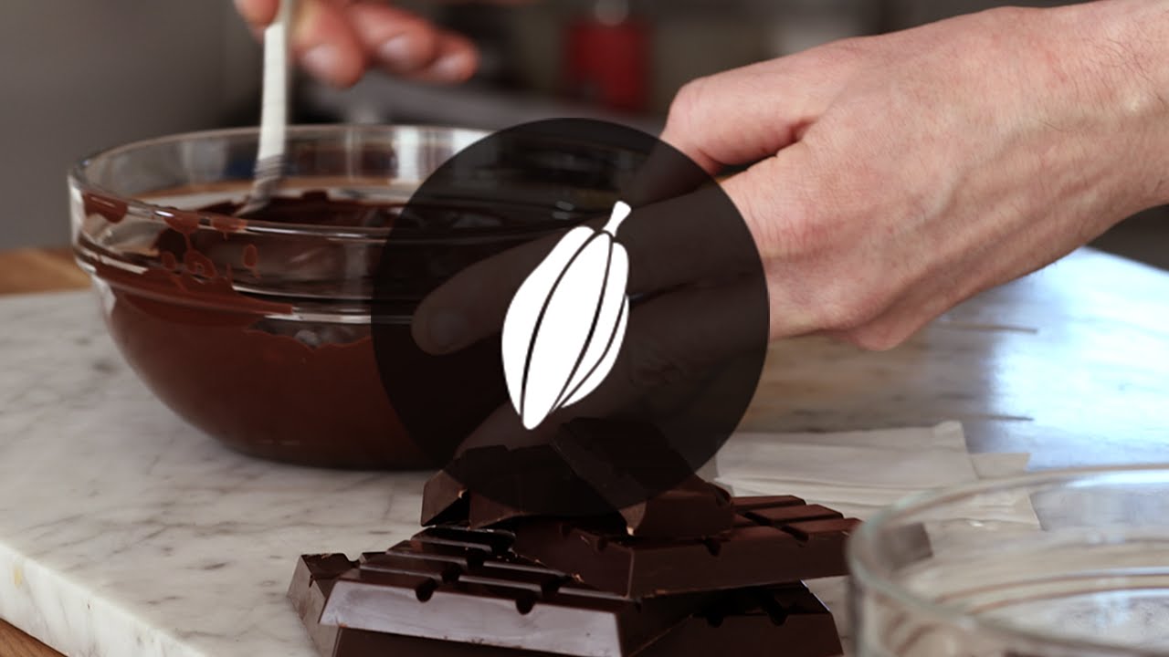 Tempering chocolate in a bowl | Simply chocolate