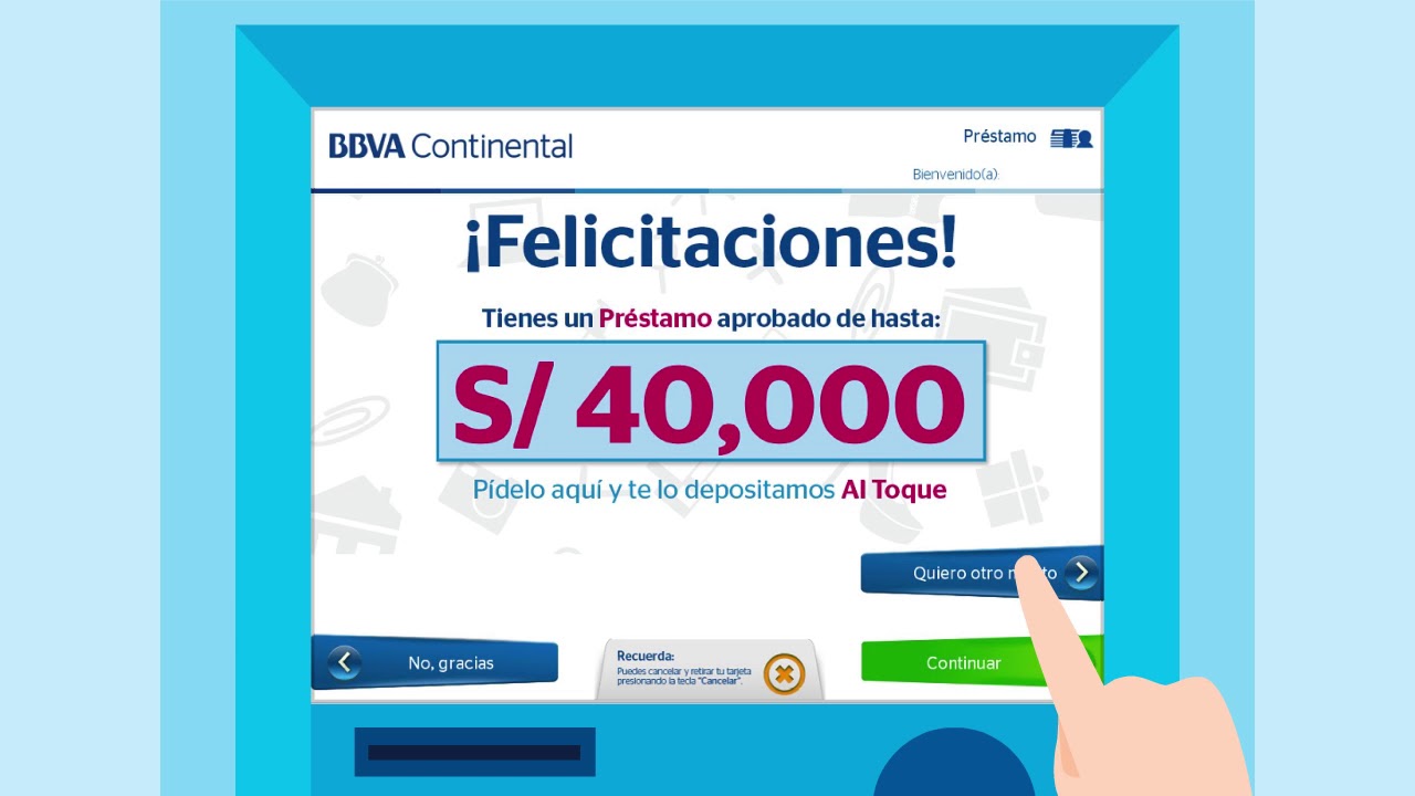 ¿Cómo solicitar un Préstamo Al Toque a través del Cajero Automático?