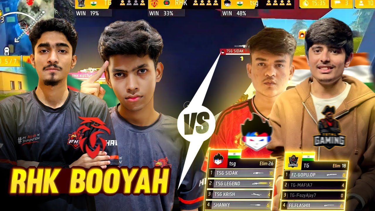 RHK BOOYAH AGAINST TSG(26KILSS) & TOTAL GAMING (17KILLSS) | FF TOURNAMENT HIGHLIGHTS | CPU ESPORTS