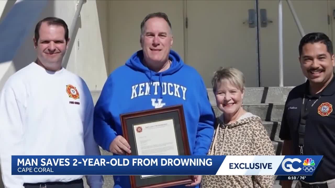 Cape Coral Fire Department honors man who saved 2-year-old from drowning