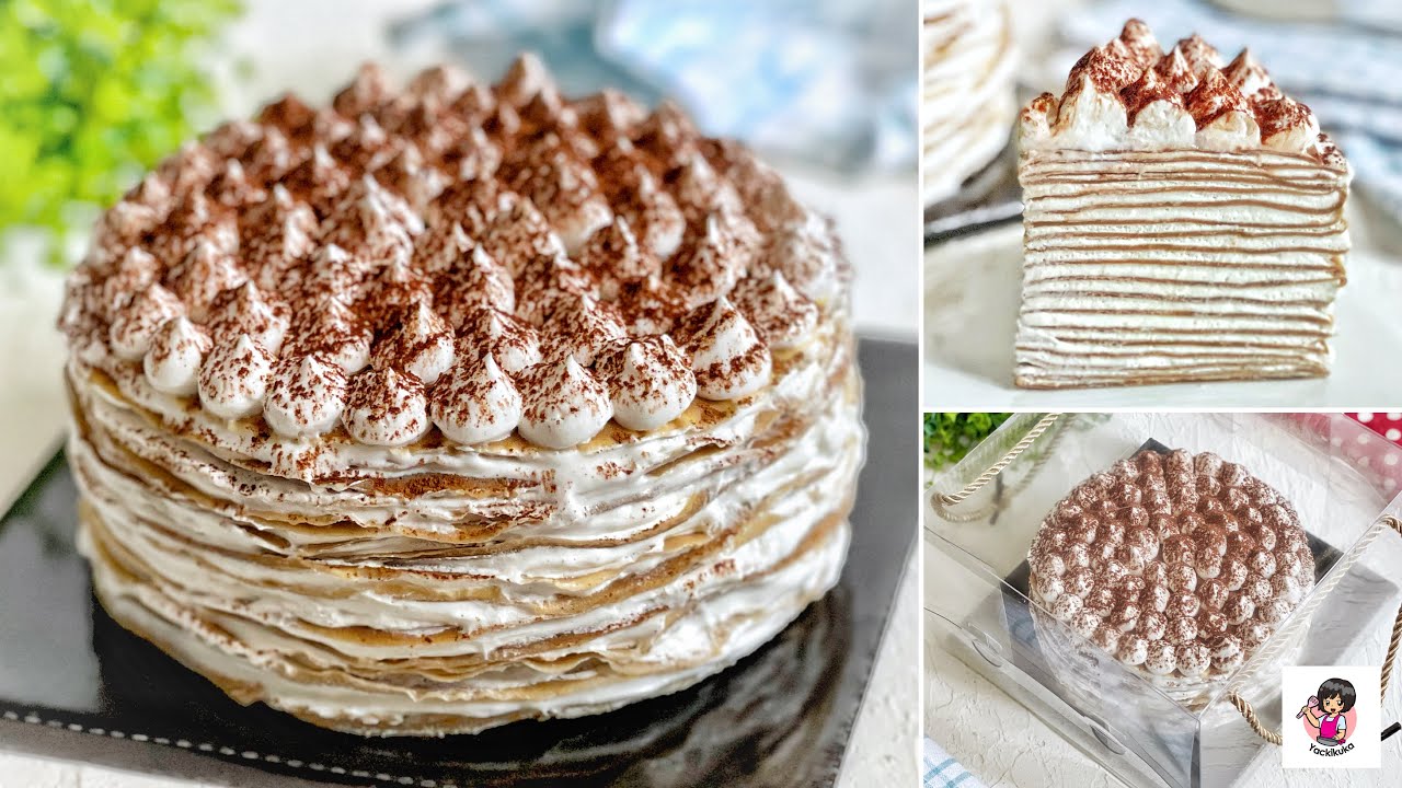 NO OVEN!! TIRAMISU MILLE CREPES✨ Dessert Mewah bahan Sederhana✨✨