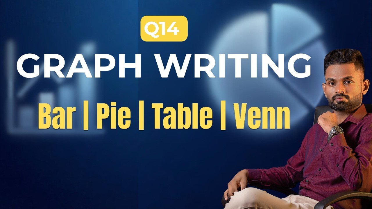O/L English Q14 Graph Writing 🔥 | Bar, Pie, Table & Venn Diagram ලියන හරිම ක්‍රමය