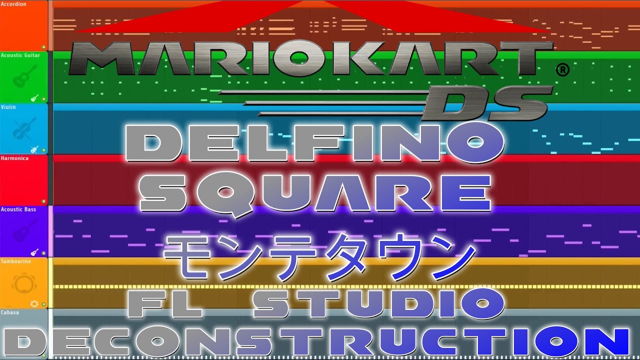 Mario Kart DS - DELFINO SQUARE - FL Studio Deconstruction