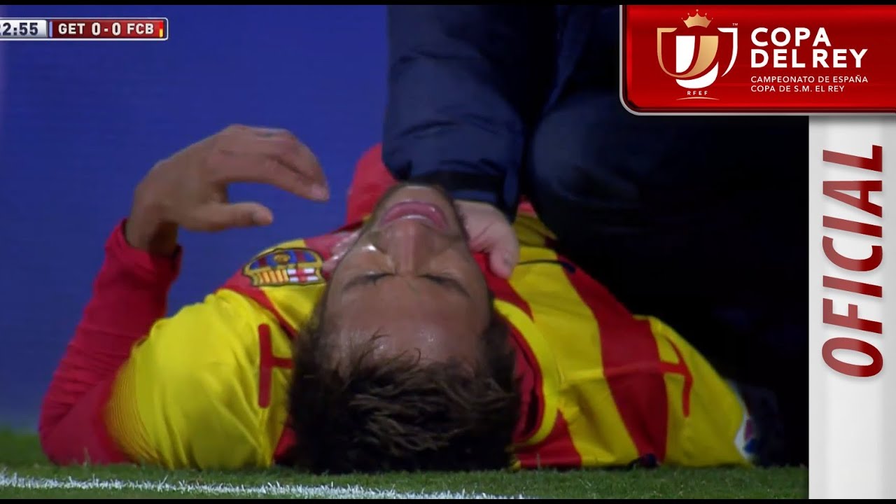 Lesión de Neymar, se duele del tobillo Copa del Rey