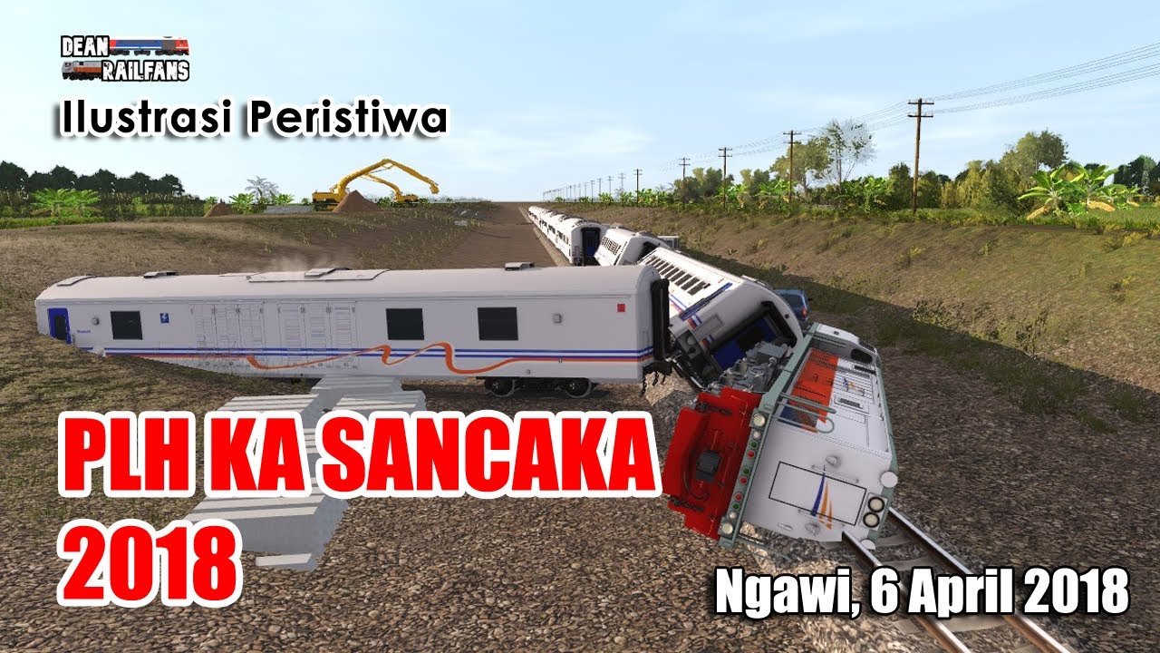 DETIK-DETIK KECELAKAAN KERETA API HEBAT - PLH KA SANCAKA 2018  | Trainz Simulator