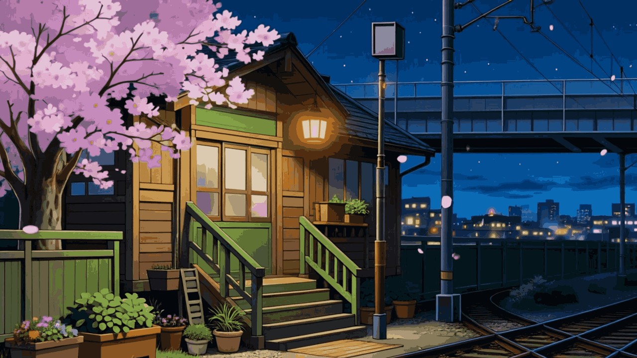 Lofi Hip Hop Beats | Retro Japanese Town Ambience for Chill Study & Focus Music