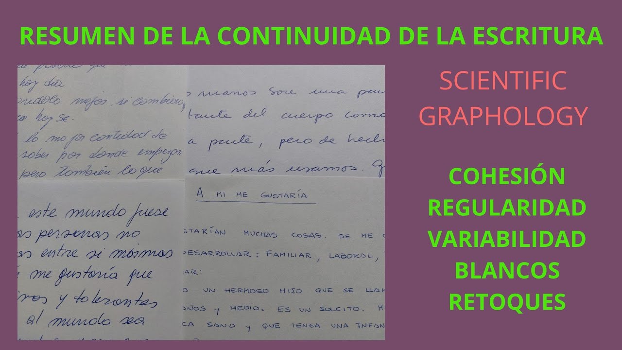 93 GRAFOLOGÍA - RESUMEN DE LA CONTINUIDAD