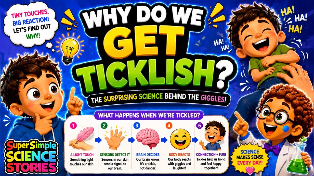 Why do We get ticklish? Fun Science for kids | Super Simple Science Stories