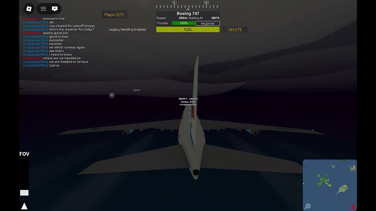 Full flight in President 747 INSANE BUTTER LANDING! Credits to sqidgely15 | PTFS Roblox.