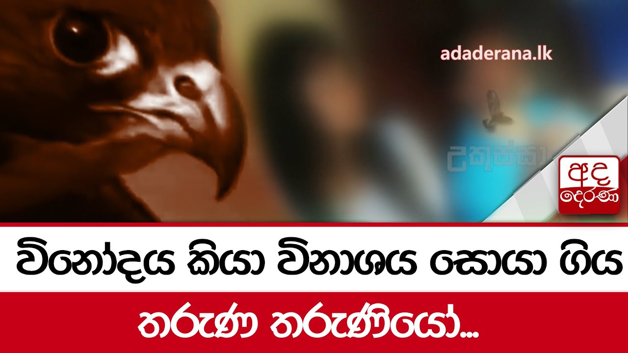 විනෝදය කියා විනාශය සොයා ගිය තරුණ තරුණියෝ...