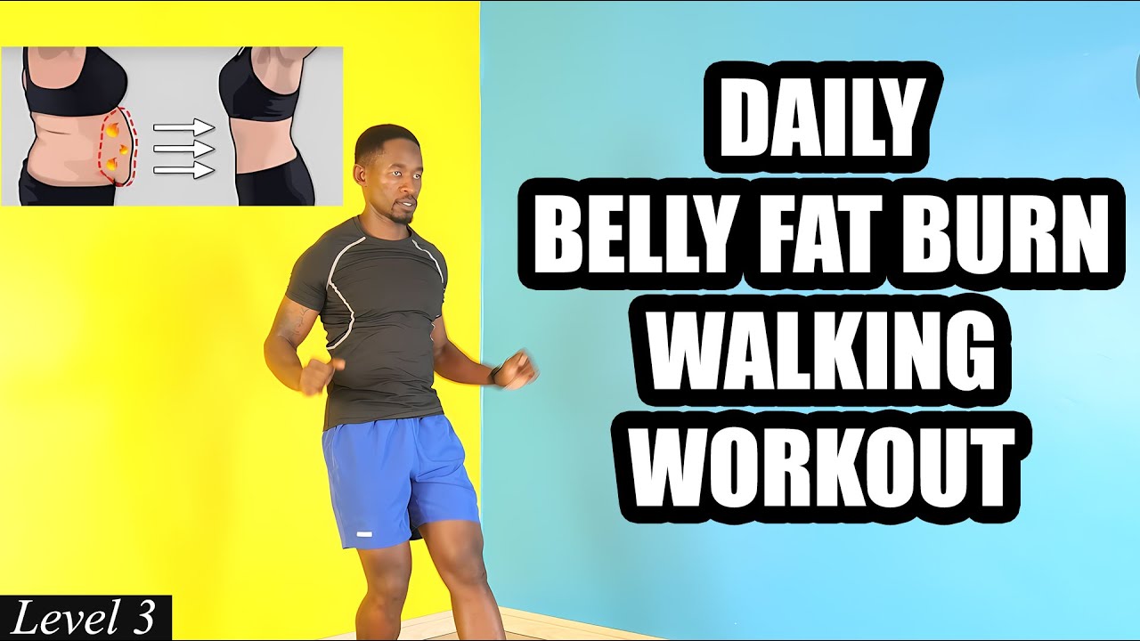 30-Minute DAILY BELLY FAT BURN Walk at Home Workout - Easy Exercises