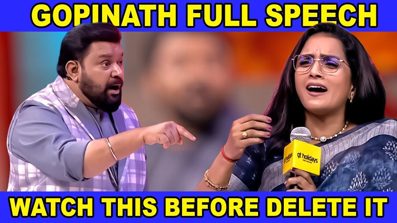 Neeya Naana Dog Episode Issue 😡 Gopinath Full Angry Speech 🔥Neeya Naana Episode Troll
