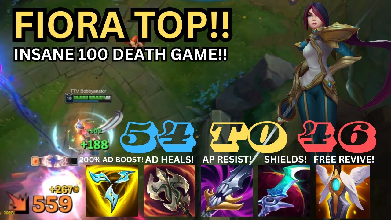 INSANELY HIGH 100 KILL GAME! WHAT AN INSANE FIORA GAME! A-Z Top Lane Challenge?