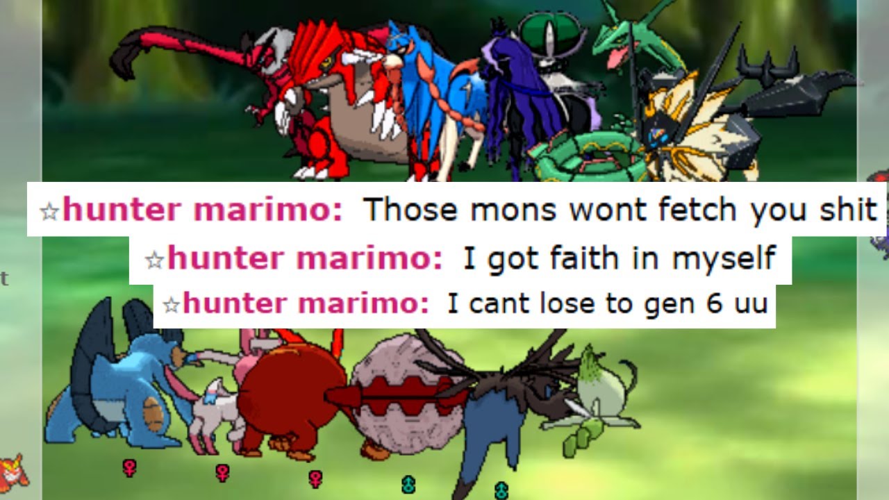 WHEN YOU BEAT A LEGENDARY SPAMMER WITH GEN6 UU TEAM ON POKEMON SHOWDOWN !!