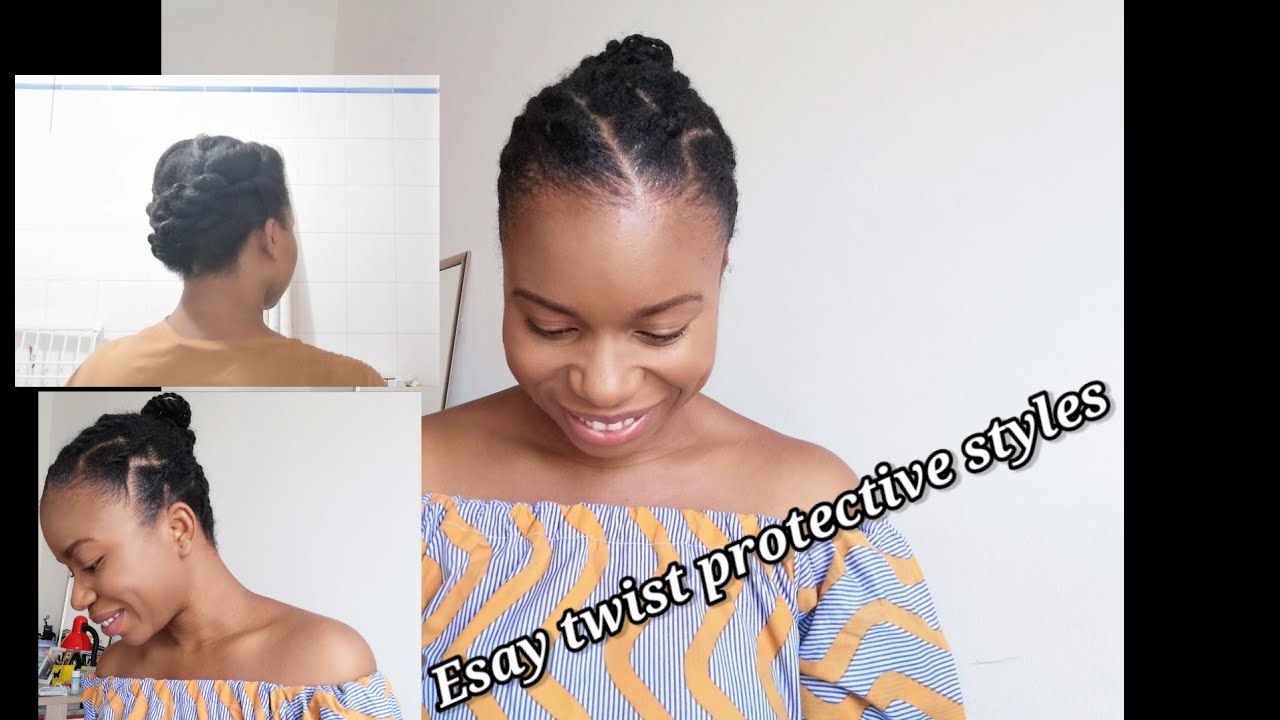 How to: DIY // Easy Natural Hair Protective Styles for work