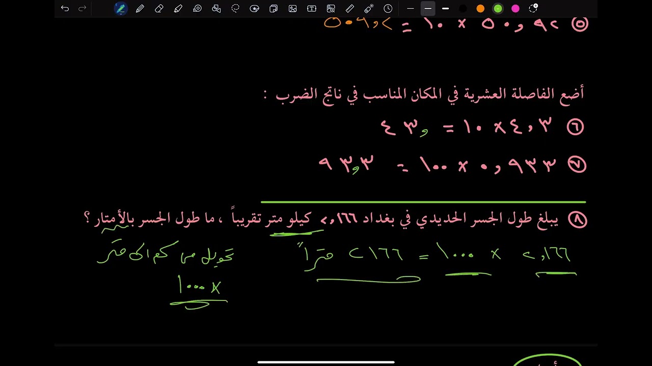 رياضيات السادس الابتدائي /الفصل الرابع / الدرس الاول