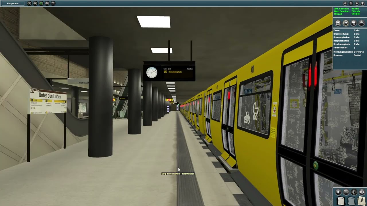 TRS 2009 U Bahn Berlin Mitfahrt IK-Zug U5 Hauptbahnhof-Alexanderplatz