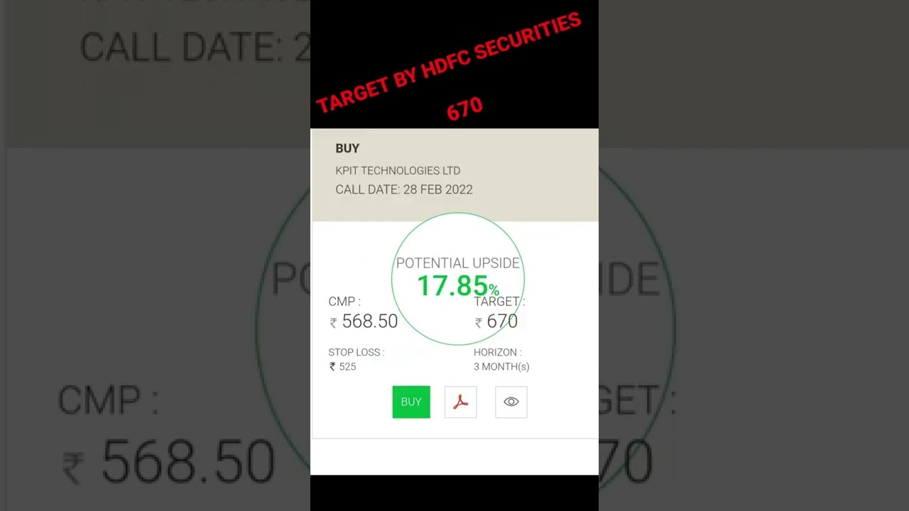 KPIT TECHNOLOGIES TARGET BY HDFC SECURITIES 😲 KPIT Stock Analysis ll 
