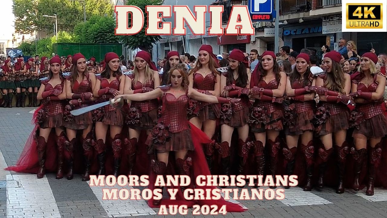 Denia España Moros y Cristianos 2024 Fiesta Desfile Parade pt1 Spain 4K#denia #morosycristianos
