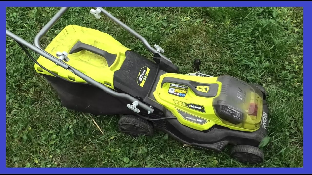 Dlaczego polecam Kosiarkę do trawy na baterie i kabel. RYOBI RY18LMH37A. Hybryda RYOBI RY18LMH37A.