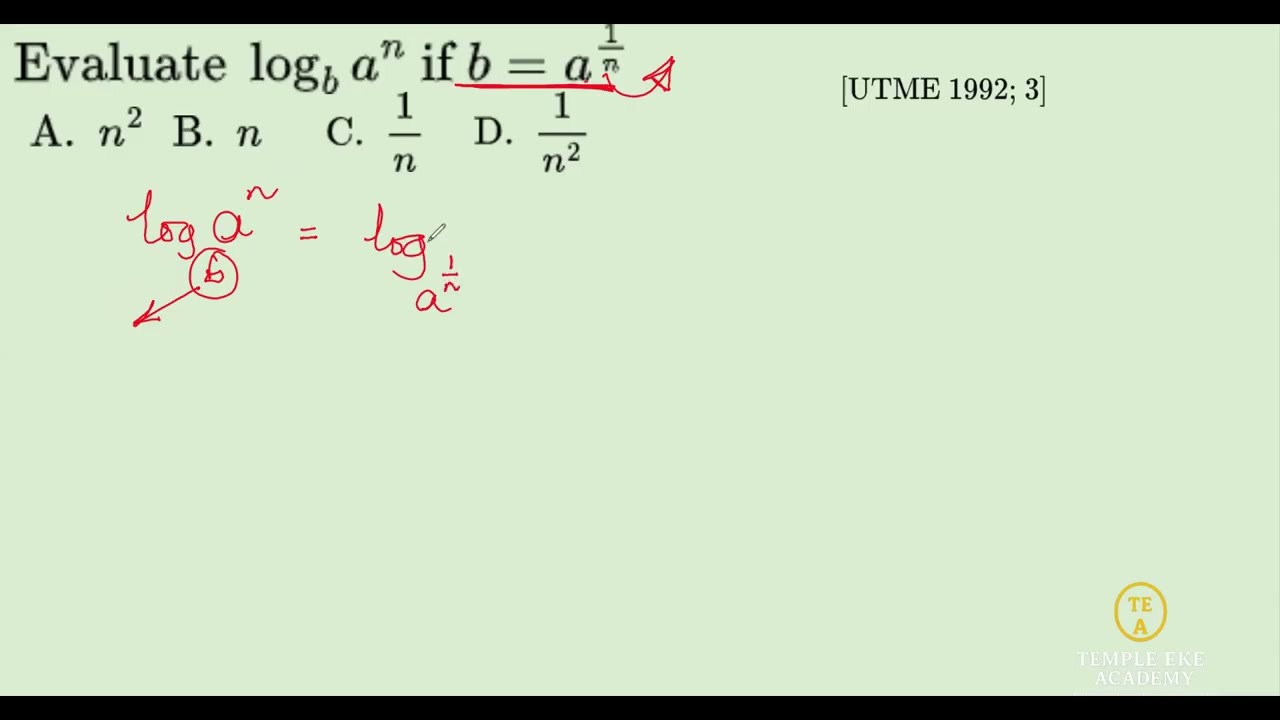 Solving a Problem on Logarithms