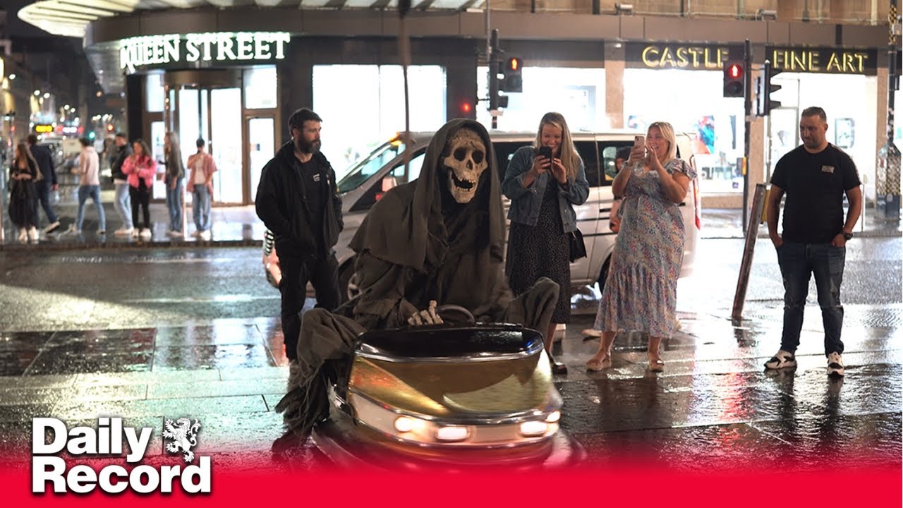 Banksy puts Grim Reaper on Glasgow streets to promote show at Gallery of Modern Art