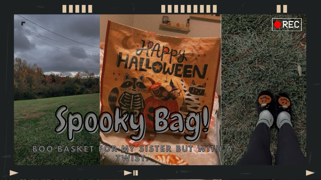 Spooky Basket with a twist: Gloomy day and Gift basket ideas. Happy Halloween!