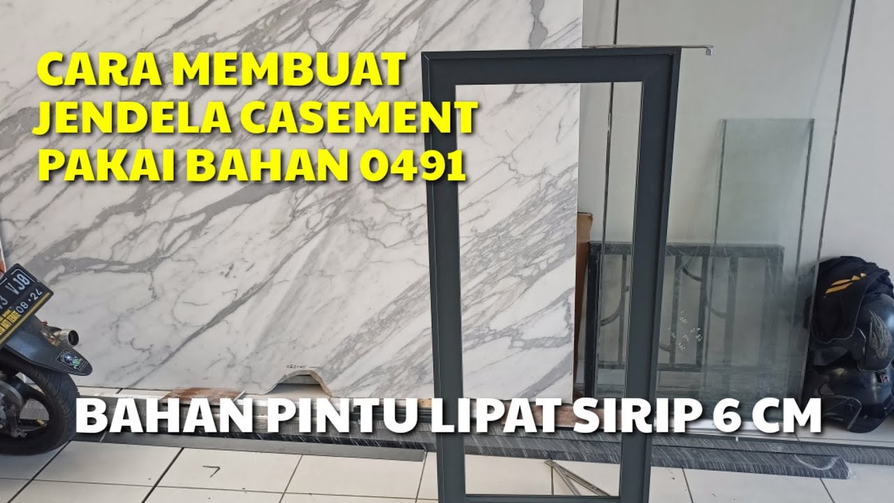CARA MEMBUAT JENDELA CASEMENT  || BAHAN PINTU LIPAT SIRIP 6 CM
