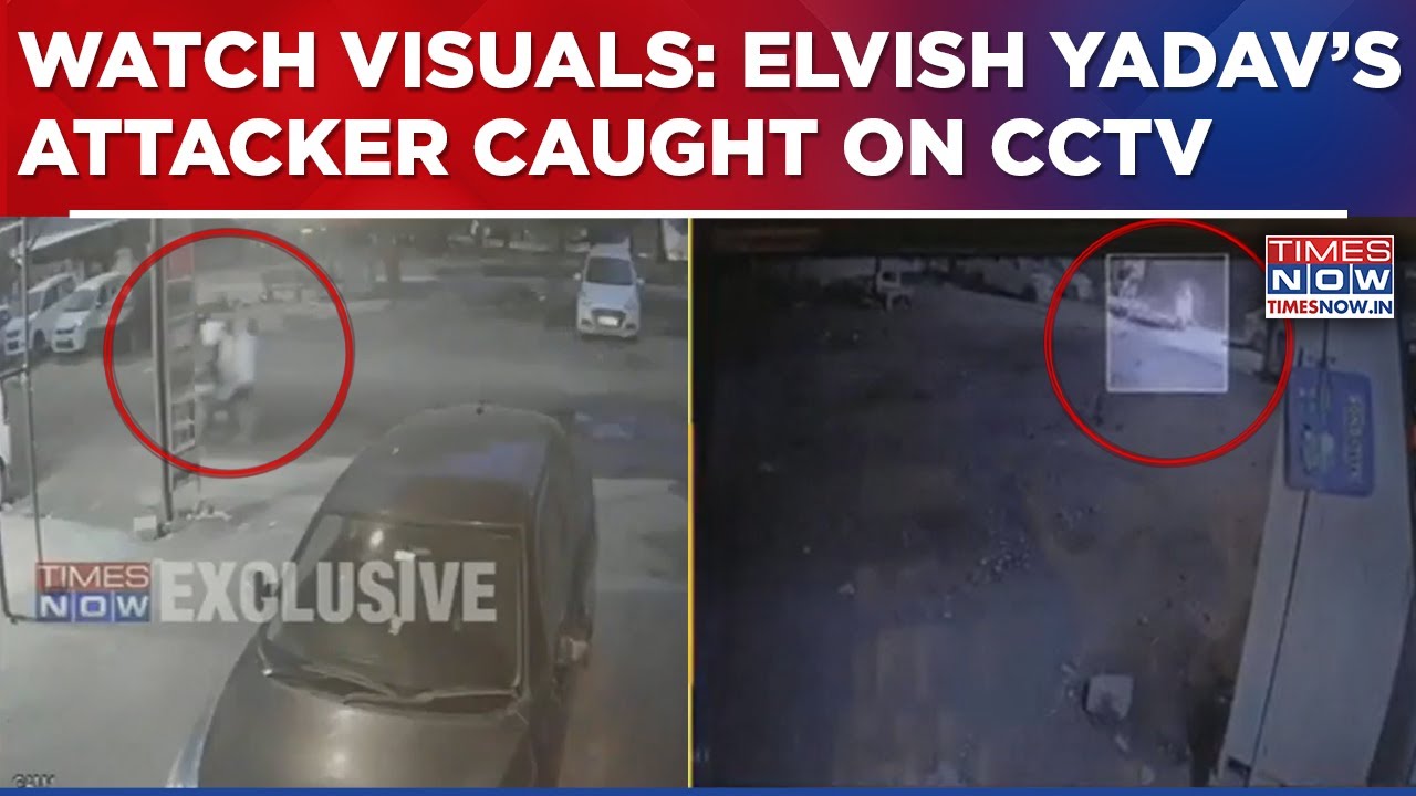 Elvish Yadav's Attackers Caught On Camera: 3 Bike-Borne Assailants Open Fire At YouTuber's House