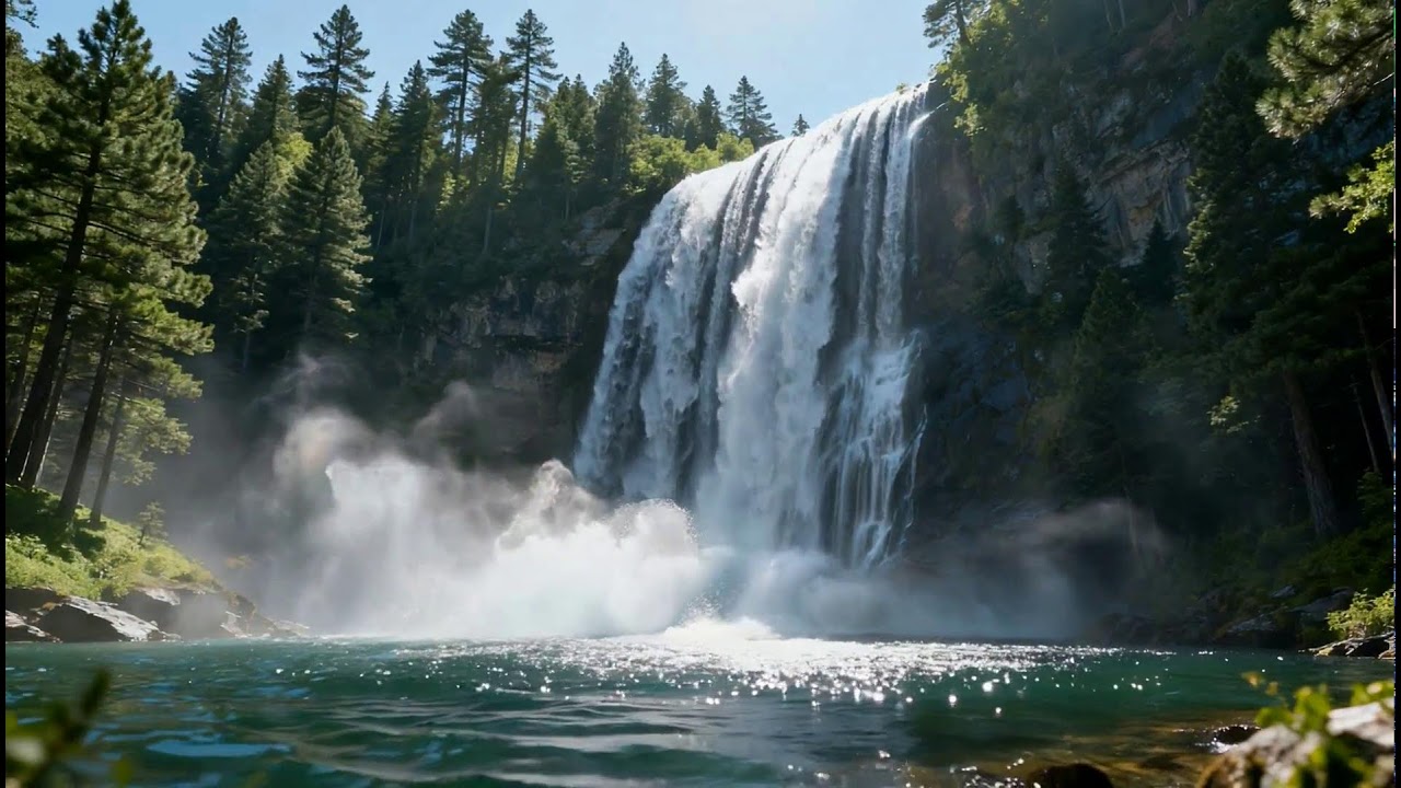 LIVE: Majestic Waterfall 4K | Nature Sounds for Sleep & Focus | White Noise Room 4K