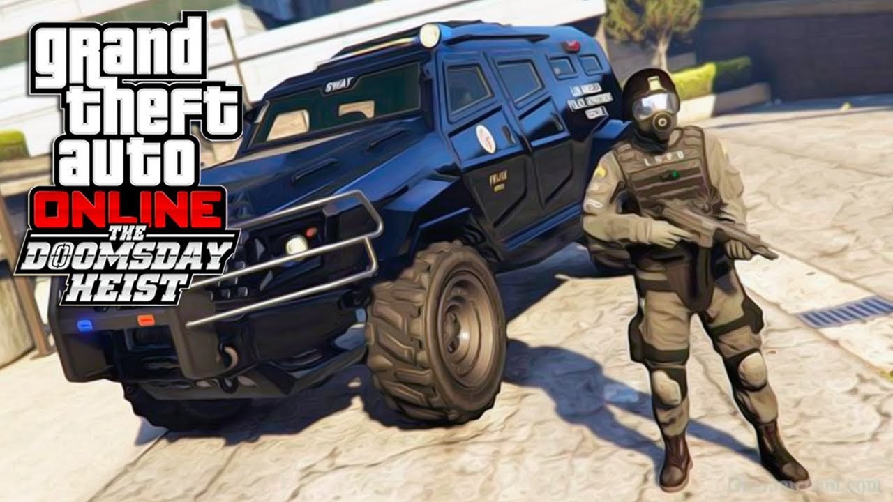 GTA V Online : Doomsday Heist | ROUBEI UM CARRO ANTI-MOTIM