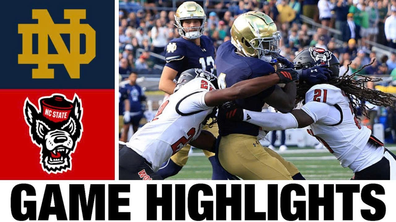 #16 Notre Dame vs NC State Highlights | College Football 2025 Week 7
