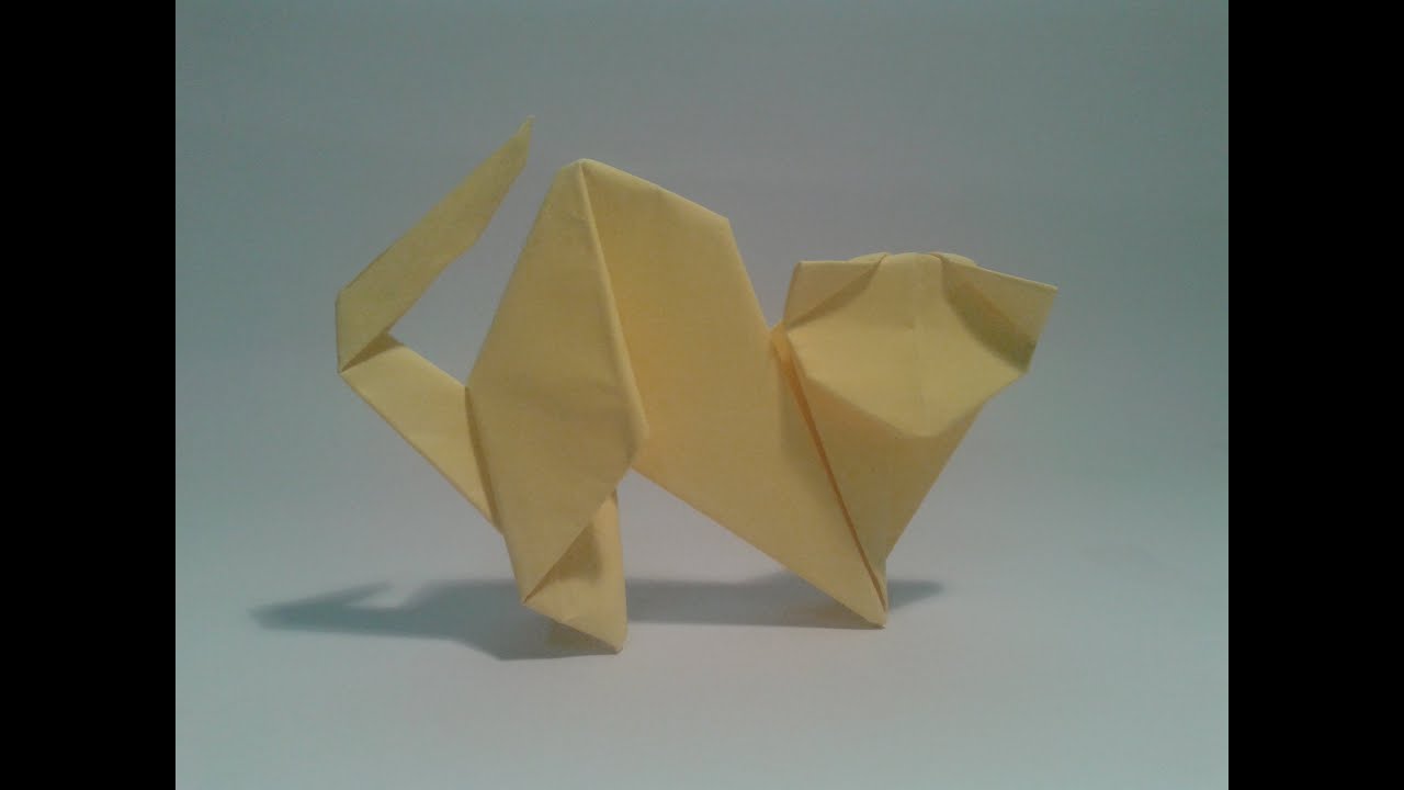 Origami - How to make an easy cat