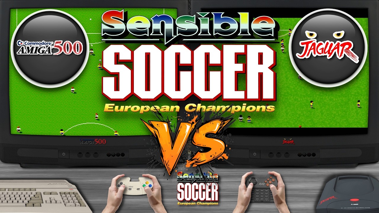 Sensible Soccer 🎮 Amiga 500 vs Atari Jaguar | Side-by-Side Comparison