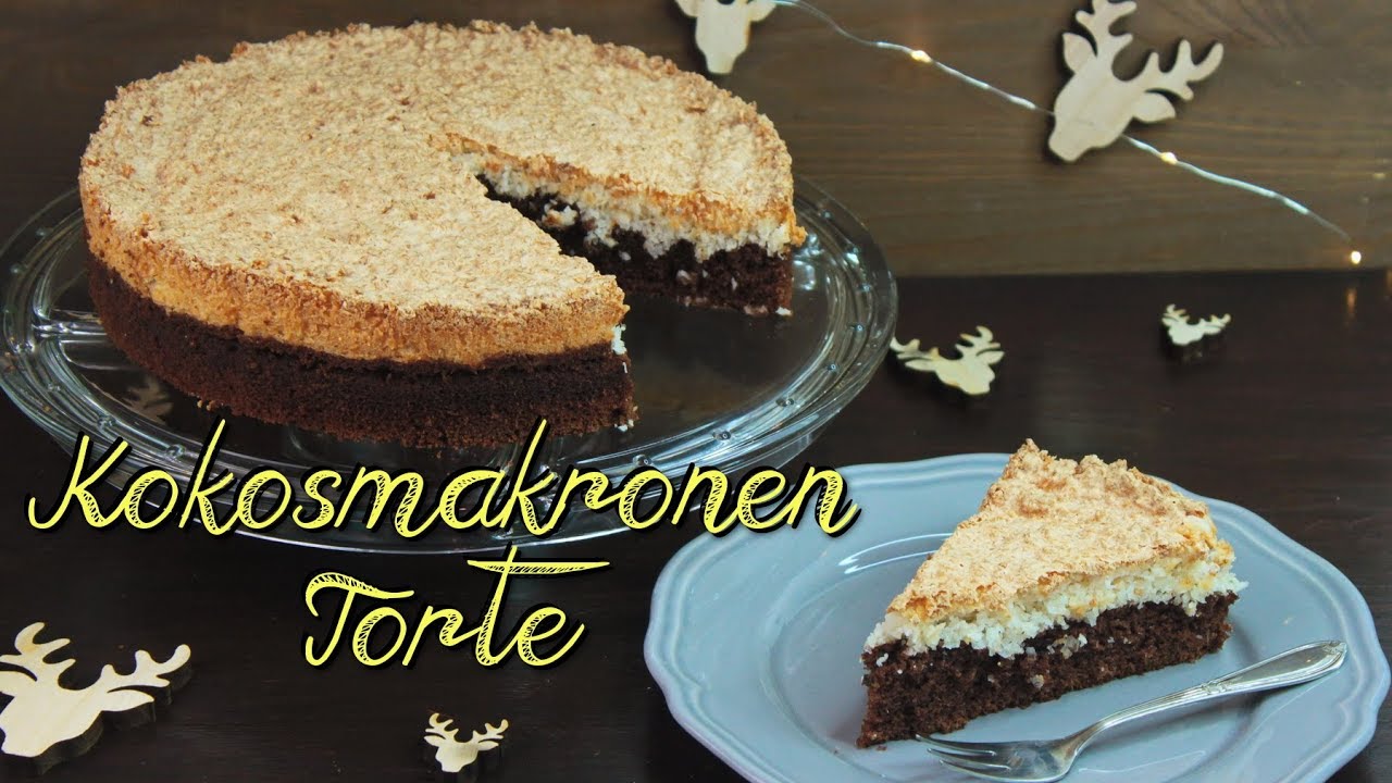 KOKOSMAKRONEN TORTE REZEPT | Kokosmakronen als Kuchen selber machen [Weihnachtsrezepte backen]